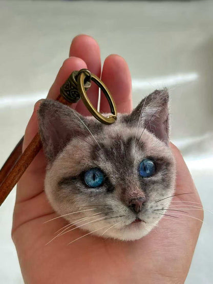 Custom Pet Portrait Brooch - Handmade Felt Keepsake